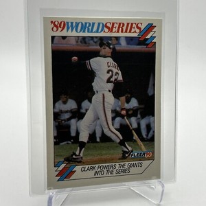 1990 Fleer Will Clark World Series Insert Baseball Card #4 Mint FREE SHIPPING