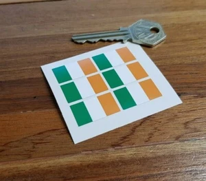 Adesivi esterni piccola bandiera irlandese tricolore auto bici. Set di 6. 25mm - Foto 1 di 1