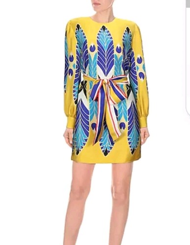 Mini abito in seta con stampa Valentino taglia 6 us o small
