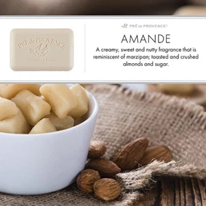 Pre de Provence AMANDE Case 18 x 150 Gram French Soap Bath Shower Bars Shea - Picture 1 of 2