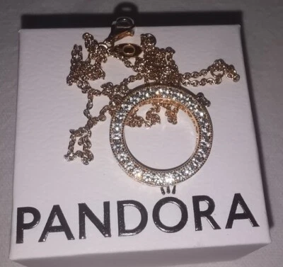 Original Pandora Kette Funkelnder Kreis Rosegold 46 cm 3 fach verstellbar Neu - Bild 1 von 4