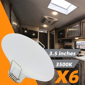 Luz de techo empotrada LED 6 piezas 12 V 3,5 pulgadas cámper debajo del gabinete Downlight - Imagen 1 de 8