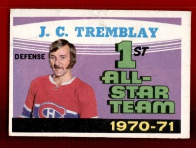 1971-72 O-Pee-Chee #252 J.C. Tremblay AS1 GVG - Image 1 of 2