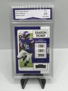 2021 Panini Contenders Justin Jefferson Minnesota Vikings Season Ticket Mint 10!