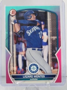 Lázaro Montes 2023 Bowman Draft Aqua Pink Gradiente #185 #/199 - Imagen 1 de 2