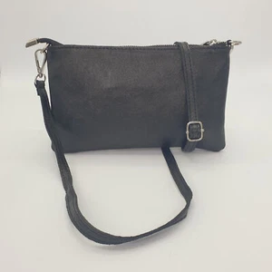 The Jessi metallic black cross body or clutch bag - Picture 1 of 5