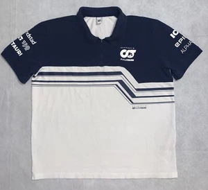 Scuderia AlphaTauri Zip Polo Shirt F1 Team Navy White Mens XXL - Picture 1 of 13