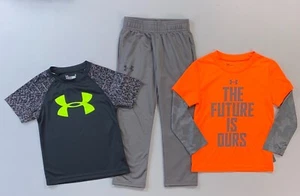 Little Boy's Under Armour UA 3-Piece Sweatpants Shirts Outfit Set NEW - Picture 1 of 2