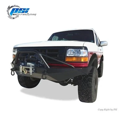 Black Textured Extension Style Fender Flares 92-96 Ford F-150 F-250 F-350 Bronco Foto 1 de 3