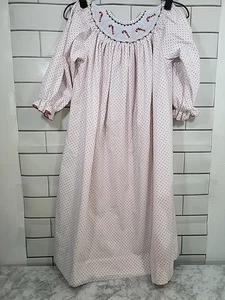 Robe fille crevettes et grains taille 6 smockée brodée bonbons cannes fait main - Photo 1/10