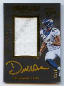 DeMARCUS WARE 2016 BLACK GOLD JERSEY AUTO AUTOGRAPH /58 GAME-USED *DIRTY* - Picture 1 of 2