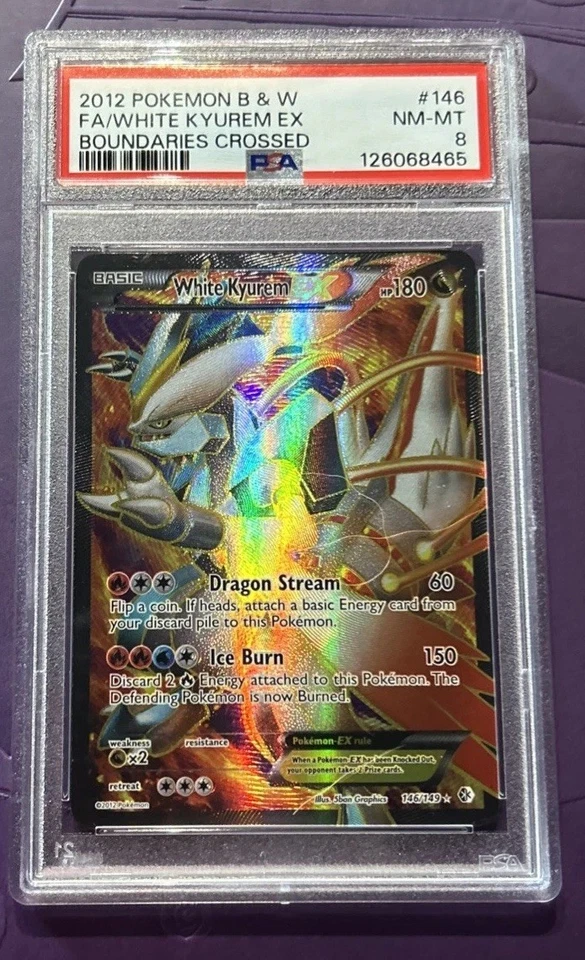 2012 POKEMON B&W BOUNDARIES CROSSED #146 FULL ART/WHITE KYUREM EX PSA 8 New🔥🔥 - Image 1 of 3