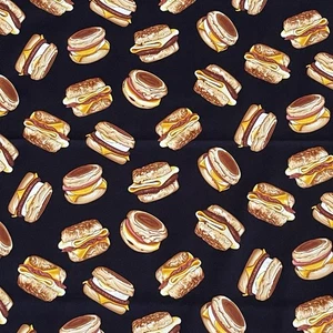 Breakfast Club Maria Kalinowski Kanvas Bernartex Macmuffin WRG-C 5714 Fabric - Picture 1 of 4