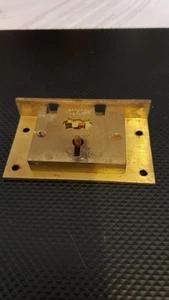 Victorian 2 Lever Half Mortice Lock For Chest Box Trunk Drawer. - Picture 1 of 2