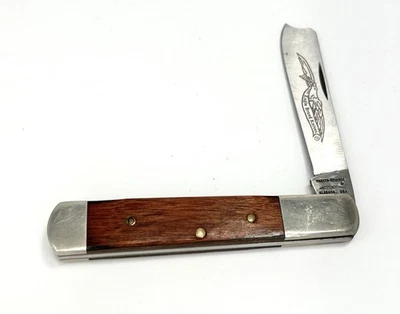 Cuchillos Parker Edwards Razor Trapper de una sola hoja marca Eagle Alabama EE. UU. Madera Foto 1 de 4