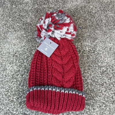 Gelso Bianco Hecho en Italia Rojo Tejido Invierno Pom Sombrero Mezcla Lana Alpaca Foto 1 de 4