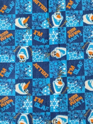 BTY x 43" Cotton Flannel Fabric OLAF Chillin'! - Image 1 of 3