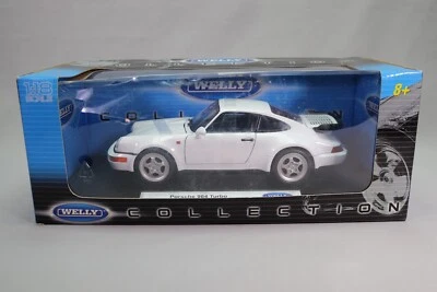 LJ531 WELLY 18026W 1/18 1:18 Voiture Porsche 964 turbo blanc - Photo 1/4