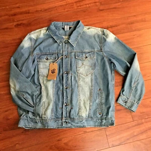 Rocawear Men's Size 48 3XL Denim Jacket Blue Cotton Classic Button New W/ Tags - Picture 1 of 12