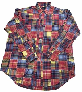 Camisa Ralph Lauren Para Hombres Patchwork Cuadros Calce Clásico Manga Larga Con Botones XL - Imagen 1 de 8