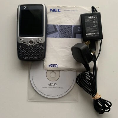 NEC E808Y Vintage Mobile Phone E808 Qwerty, Rare Collector's Item. 3 Network. UK - Image 1 of 4
