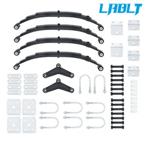 3500lb Tandem Trailer Axle Suspension Kit 4 Leaf Spring with U-bolt & Hanger Kit - Picture 1 of 16