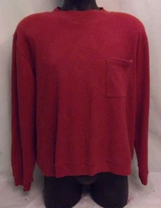Haband Men's Thermal Red Long Sleeve scoop neckline Size M/L - Picture 1 of 6