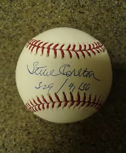 💥HOF💥STEVE💥CARLTON💥SIGNED BALL W/INSCRIPTIONS 329/4,136💥HOLO FROM GTSM - Picture 1 of 6