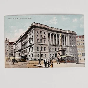 Antique Pre-WW1 DB Postcard Court House  Baltimore, MD - Unposted - Picture 1 of 3