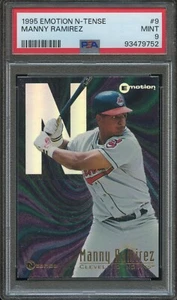 PSA 9 1995 EMOTION N-TENSE #9 MANNY RAMIREZ *MINT+* NO CHIPPING!!!1 - Picture 1 of 2