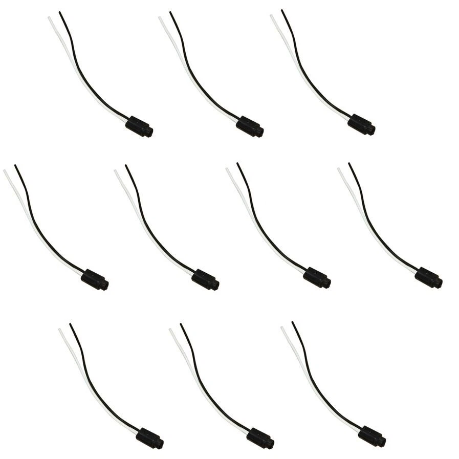 10X T5 LED Parking Light Socket W1, 2W Wedge Base Plastic W1, 2 - Image 1 of 1