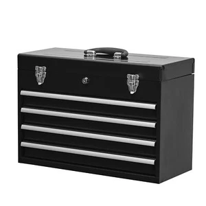Portable Metal Tool Box 4 Drawers Tool Organizer 20.3" Tool Chest with Latches - Picture 1 of 8