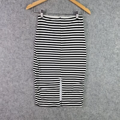 Kookai юбка женщин размер 1 белый черный в полоску прямой карандаш новый 4433 - Изображение 1 из 4