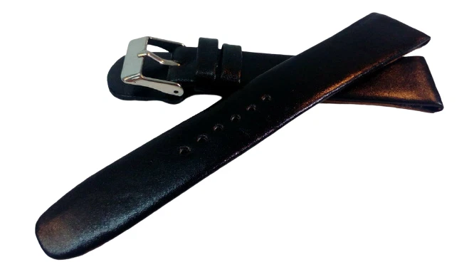 Lederarmbanduhr Von Kalb Modell Gegen Allergie-. Sofort Lieferbar 12 Rechts 20mm - Bild 1 von 1