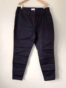 Sheego Blue Trousers Straight Leg Cotton Bottoms - Size 24 Plus Size Womens - Picture 1 of 7