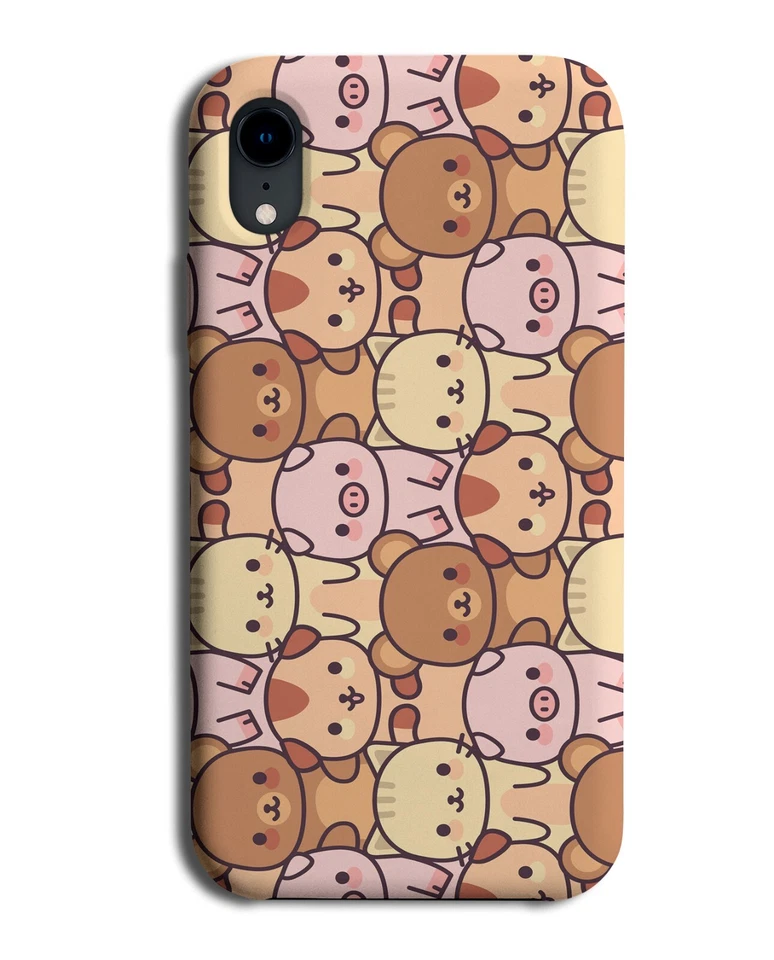 Wild Animal Pattern Design Phone Case Cover Kids Kid Kawaii Animals Childs M444 — 第 1/1 张图片