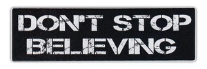 Motorcycle Helmet Stickers Decals: Don't Stop Believing | Religious - Picture 1 of 1