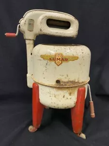 Vintage Pressstahl Marx Lumar Spielzeug Auswringer Waschmaschine 40er Jahre Wäschespielzeug - Bild 1 von 10