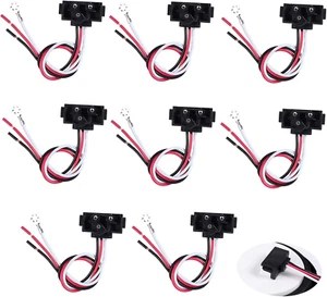 8PCS Right Angle 3 Prong Pigtail Wire Plug, PL3 Plug Fit for 4" round Tail Light - Picture 1 of 12