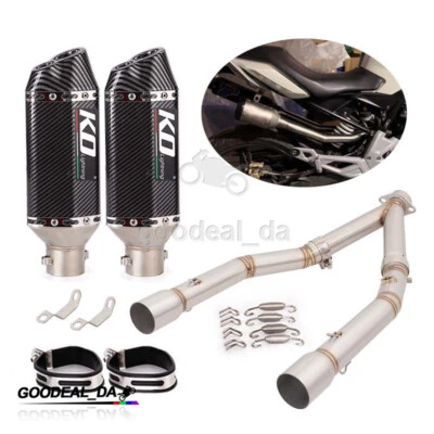 Tubo de eslabón de escape delantero deslizable 51 mm puntas silenciador para BMW G310R G310GS 2017-2024 Foto 1 de 4