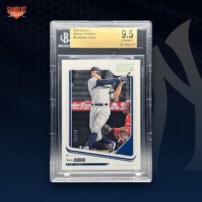 2018 Score Aaron Judge Artist’s Proof #5 /10 – BGS 9.5 – POP 2 - RARE! - Yankees - Image 1 of 3