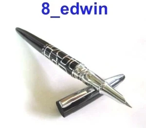 Brand New Stunning Glossy Black Barracuda Fountain Pen - DW186B - Picture 1 of 5