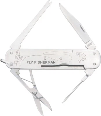 Marbles Fly Fisherman Knife 3 7/8" Stainless Folding Knife Multitool 168 - Image 1 of 2