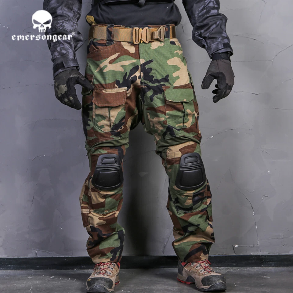 Emersongear G3 Combat Pants Army Airsoft Regular Tactical Duty Trousers Woodland - Image 1 of 4
