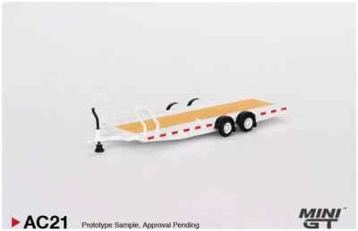 Mini GT AC21 Car Hauler trailer Type C White Die Cast 1/64 - Immagine 1 di 3