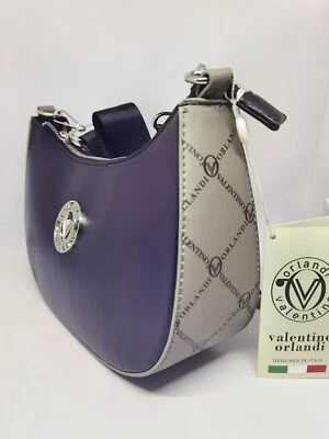 VALENTINO ORLANDI ITALY BLACK & GRAY CROSSBODY SHOULDER BAG NEW WITH WALLET - Image 1 of 4