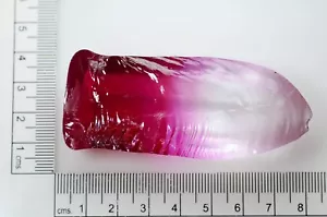 98.4gr Recrystallized Bi-Color White/Pink Sapphire Lab Grown Faceting Rough - Picture 1 of 7