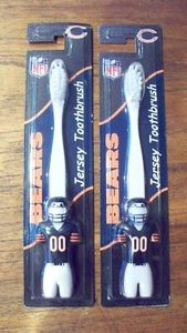 2-PACK Youth Jersey Toothbrush NFL CHICAGO BEARS Officially Licensed NIP - Picture 1 of 1