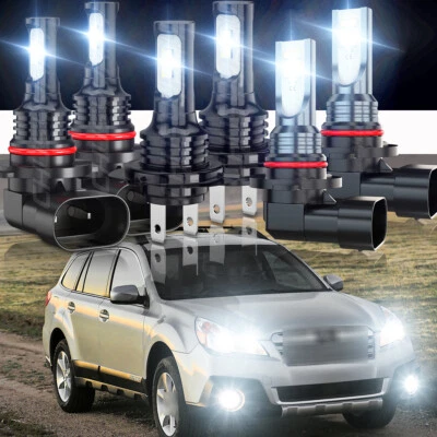 Combo de faros LED altos y bajos + bombilla antiniebla 6000K para Subaru Outback 2005-2009 Foto 1 de 4