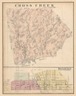 1876 Map of Cross Creek Township Washington County Pa Beallsville